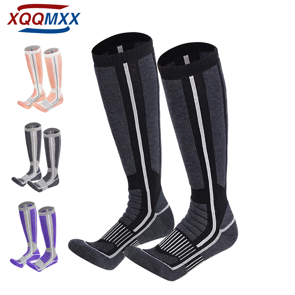 Thermal Sock Wool - XQQMXX-Meias térmicas quentes de esqui alto