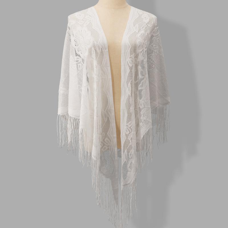 Shawl Wrap Winter - Xale de Noiva com Franjas e