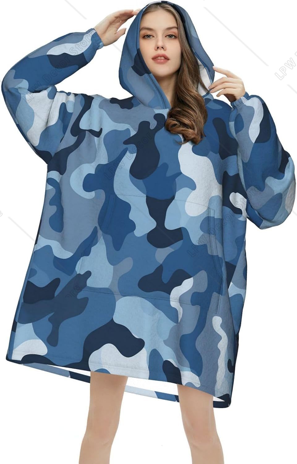 Cobertor Vestível Clássico Azu - Sherpa Hoodie Fleece avaliação e preço