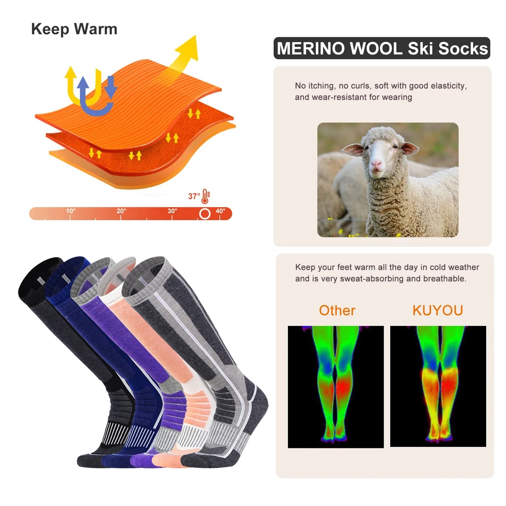 XQQMXX-Meias térmicas quentes  - Thermal Sock Wool avaliação e preço