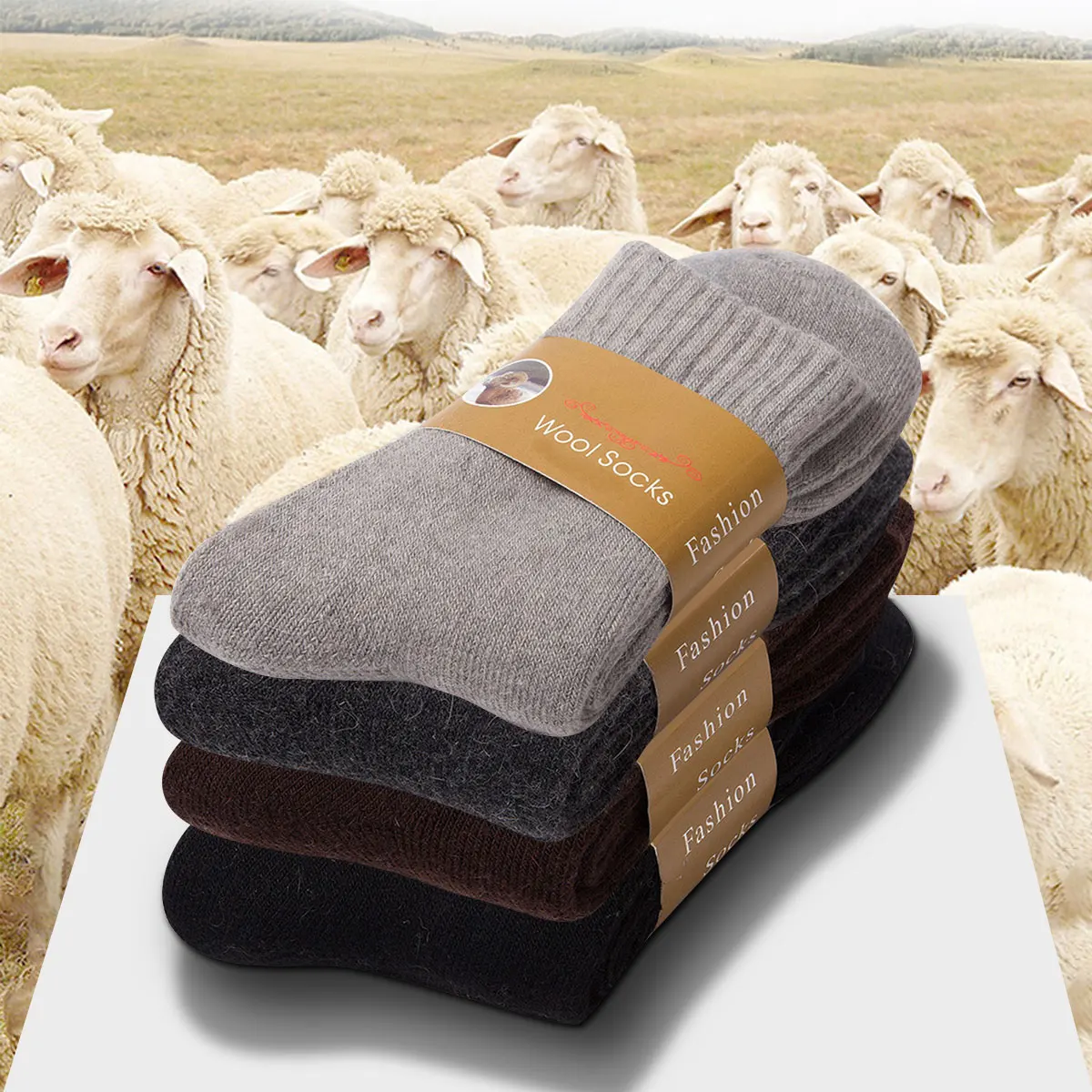2 pares de meias quentes de in - Thermal Sock Wool avaliação e preço