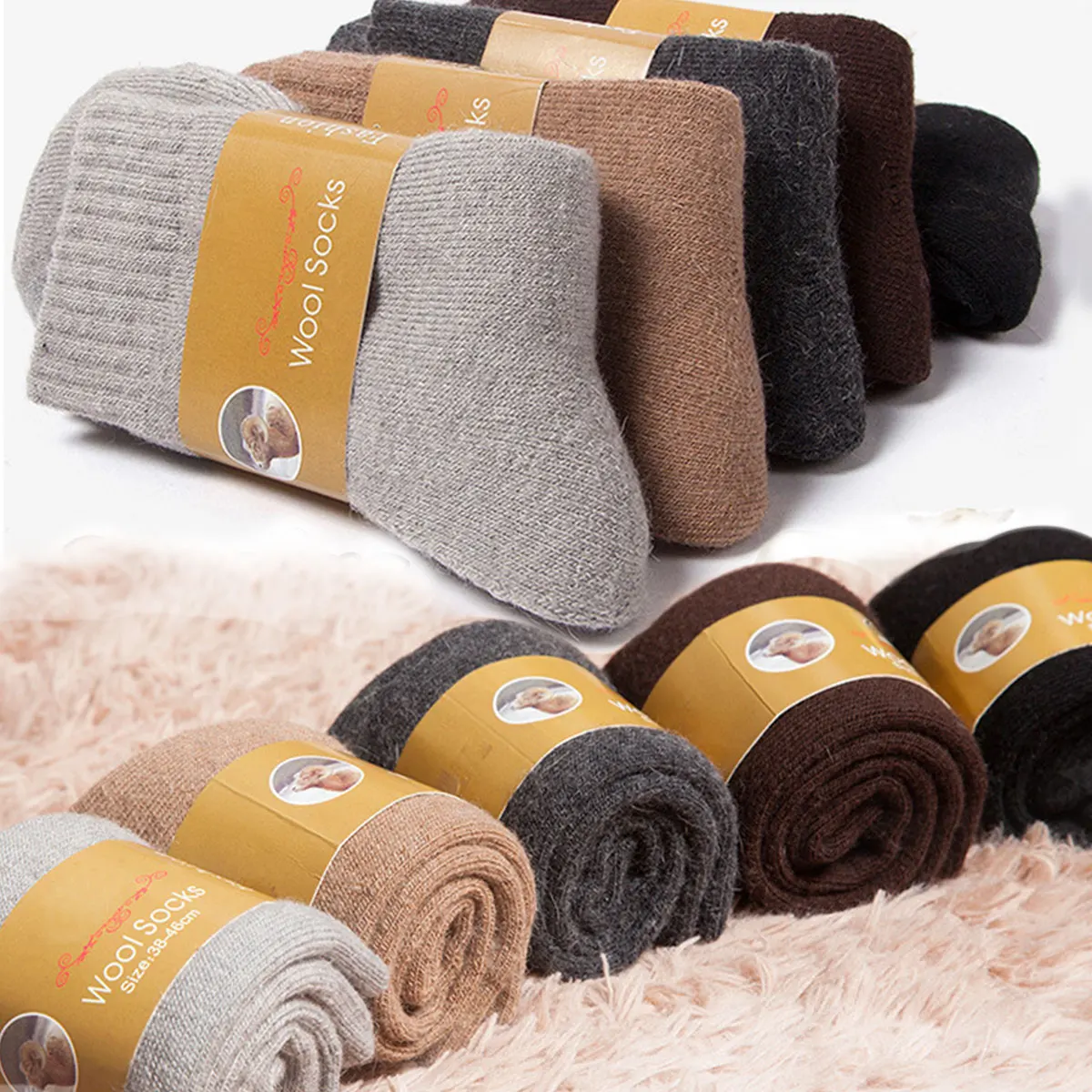 2 pares de meias quentes de in - Thermal Sock Wool avaliação e preço