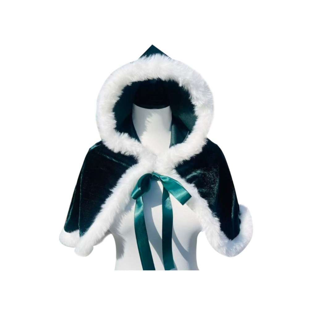 Capa Curta de Veludo com Capuz - Shawl Wrap Winter avaliação e preço