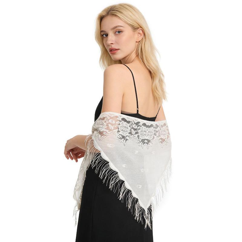 Xale de Noiva com Franjas e Bo - Shawl Wrap Winter avaliação e preço