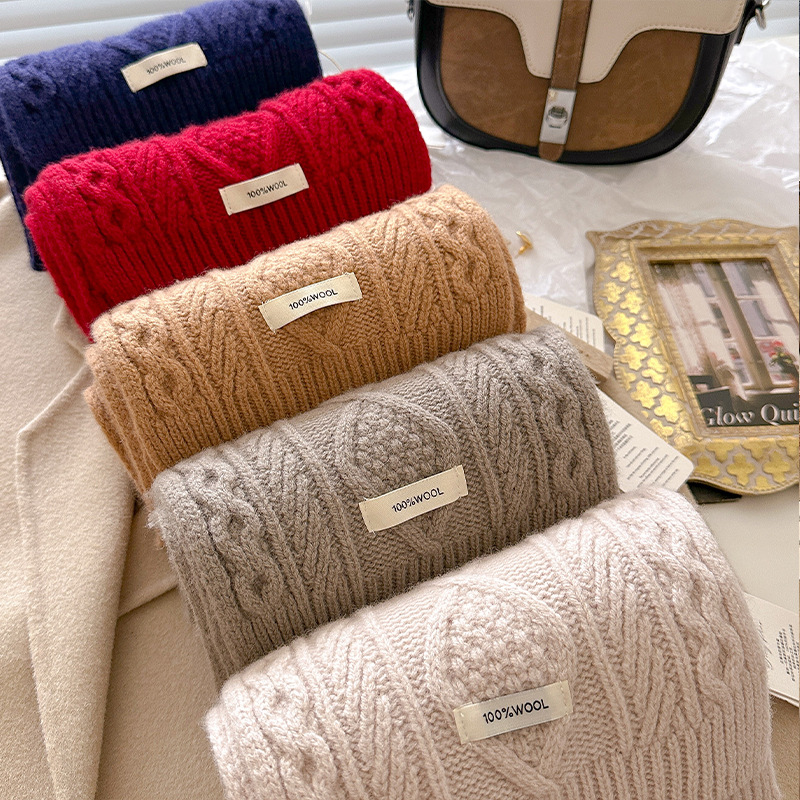 Luxo 100% cachecol de lã femin - Shawl Wrap Winter avaliação e preço
